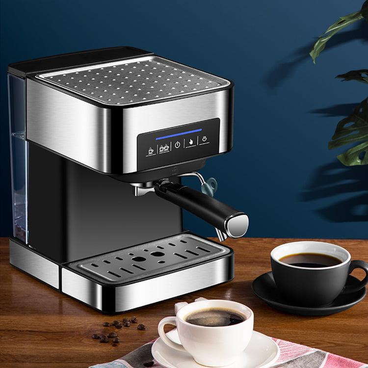 espresso machine with milk steamer and grinder